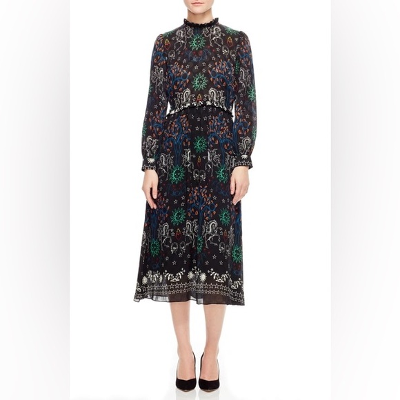 Sandro Dresses & Skirts - Sandro Midi Chiffon Celestial Dress